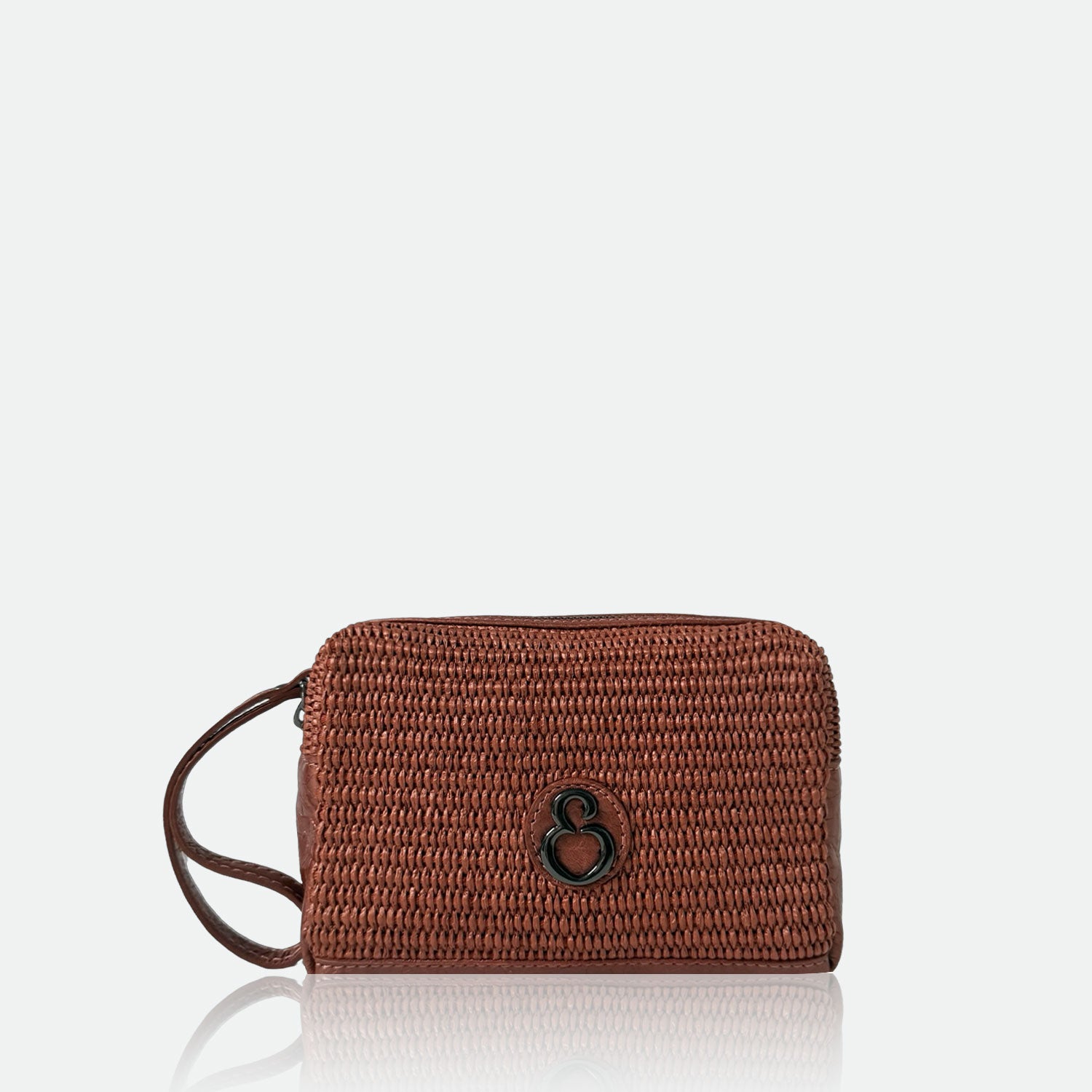 Beauty Case Malibù Ambra Rafia e Pelle Laminata Dark SPEDIZIONE DAL 06/05 - Elisendra®