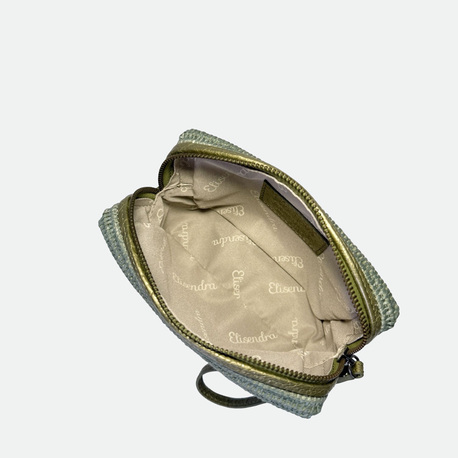 Beauty Case Malibù Verde Laguna Rafia e Pelle Laminata Dark SPEDIZIONE DAL 06/05 - Elisendra®