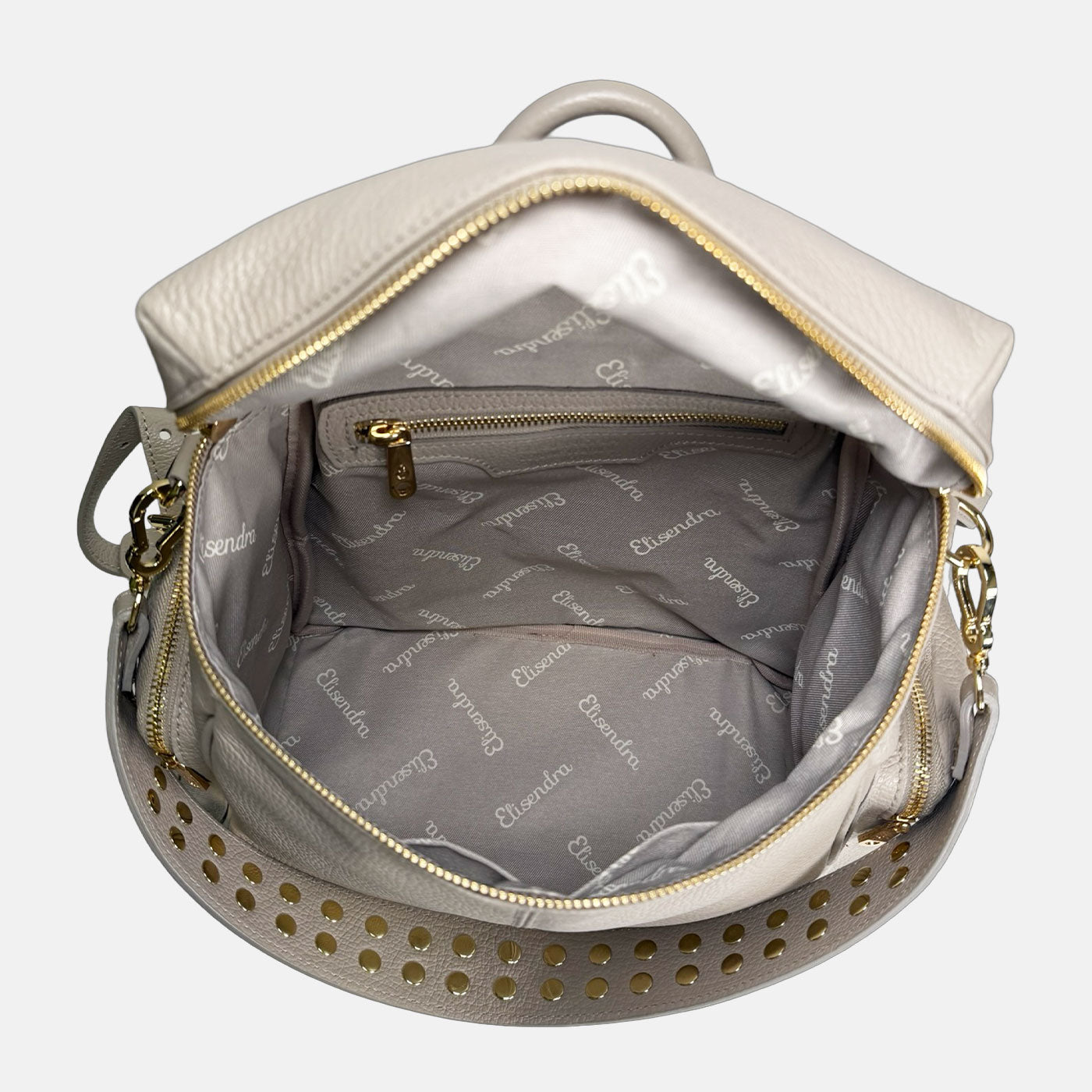 Zaino Saray Marmo Pelle Martellata Oro