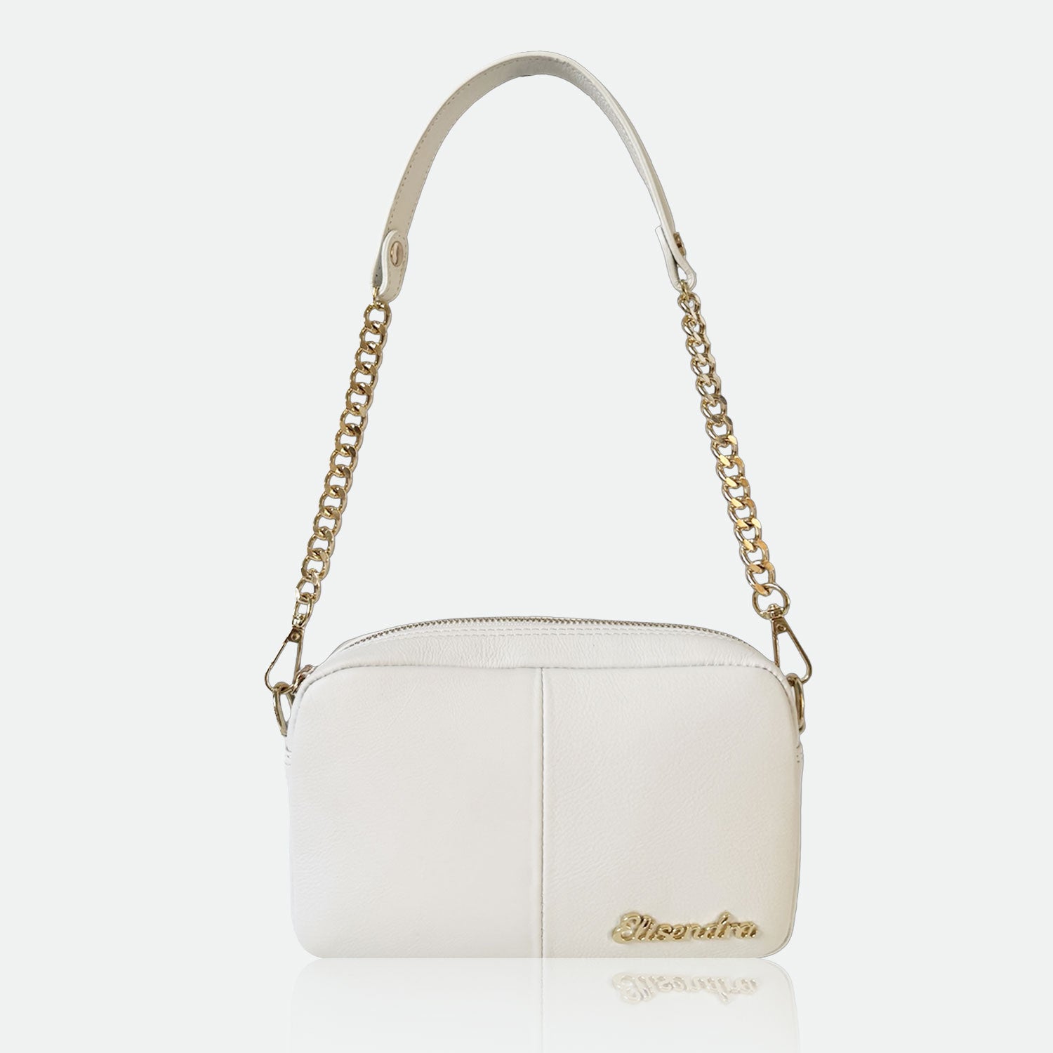 Borsa a tracolla Mini Bag Quarzo Pelle Liscia Vitello Oro SPEDIZIONE DAL 06/05 - Elisendra®