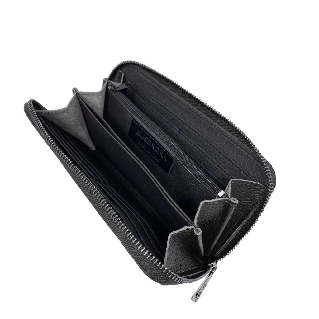 Portafoglio Raya Dark Martellata Nera