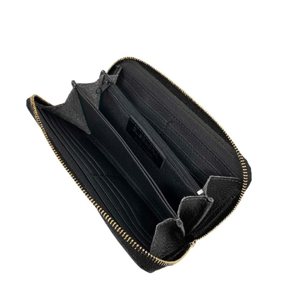 Portafoglio Raya Nero Oro Martellata - Elisendra®
