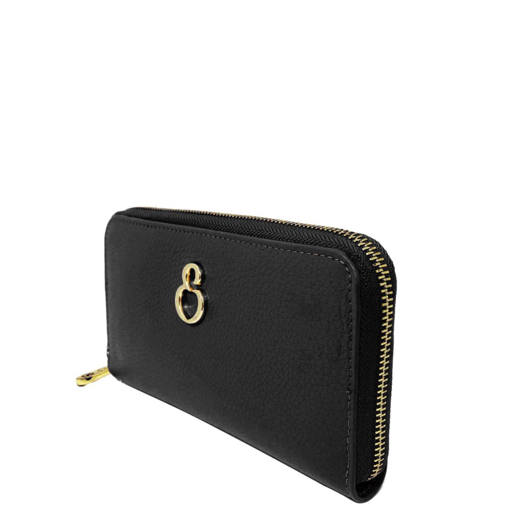 Portafoglio Raya Nero Oro Martellata - Elisendra®
