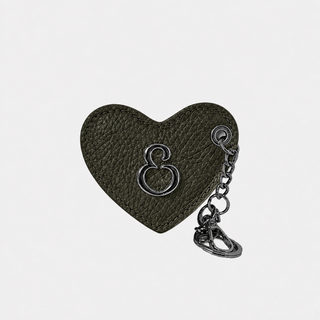 Porta Chiavi Love Oliva Pelle Martellata Dark