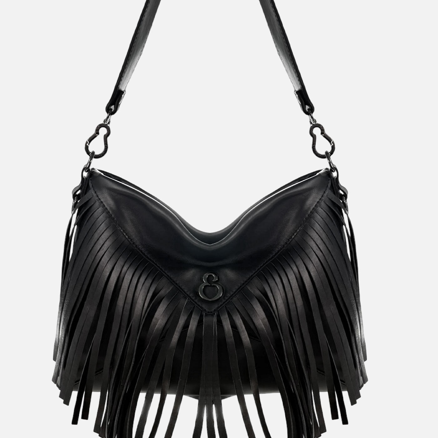 Borsa a spalla Ameliè Nera Pelle Vitello Dark