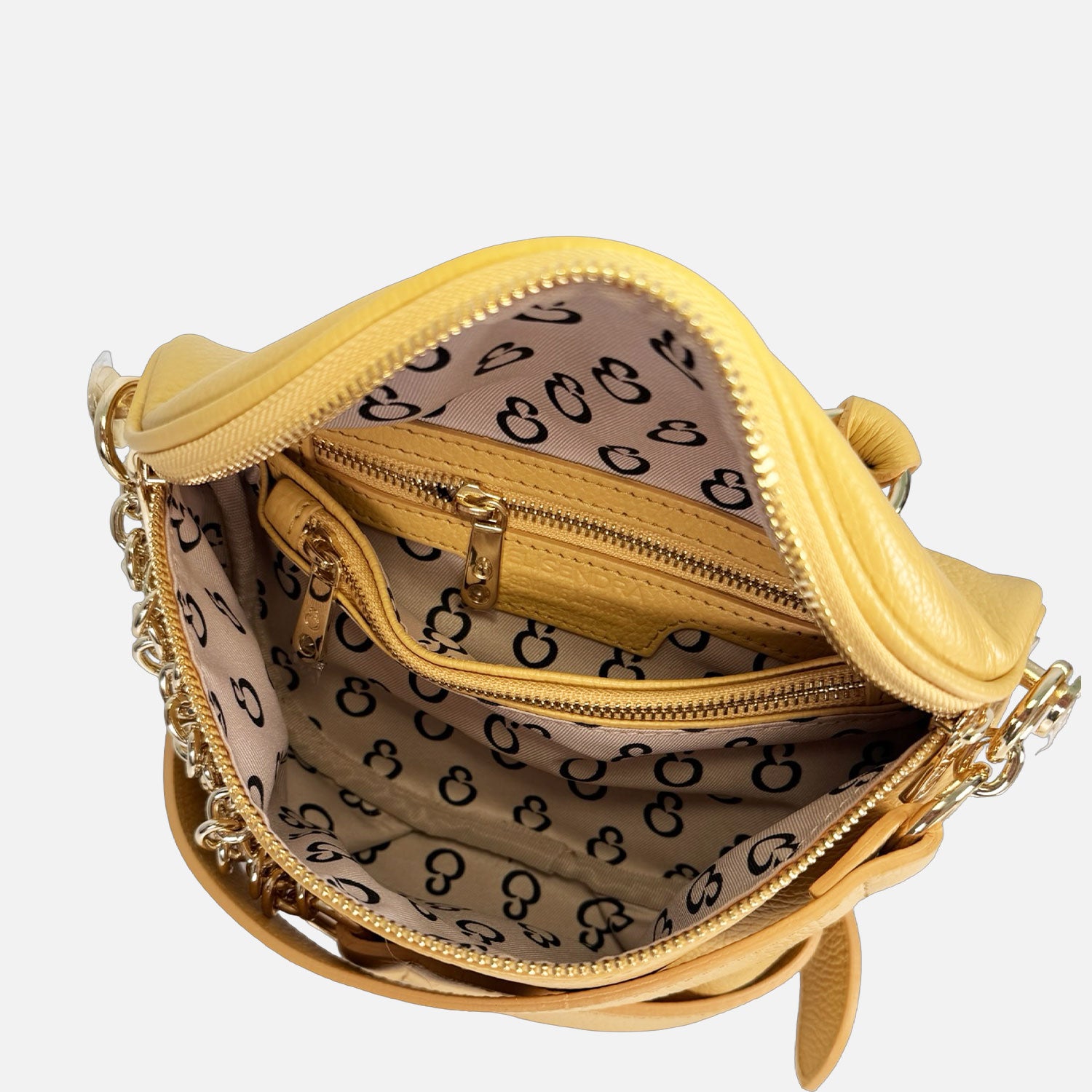 Marsupio Aurora Pelle Martellata Deserto Oro