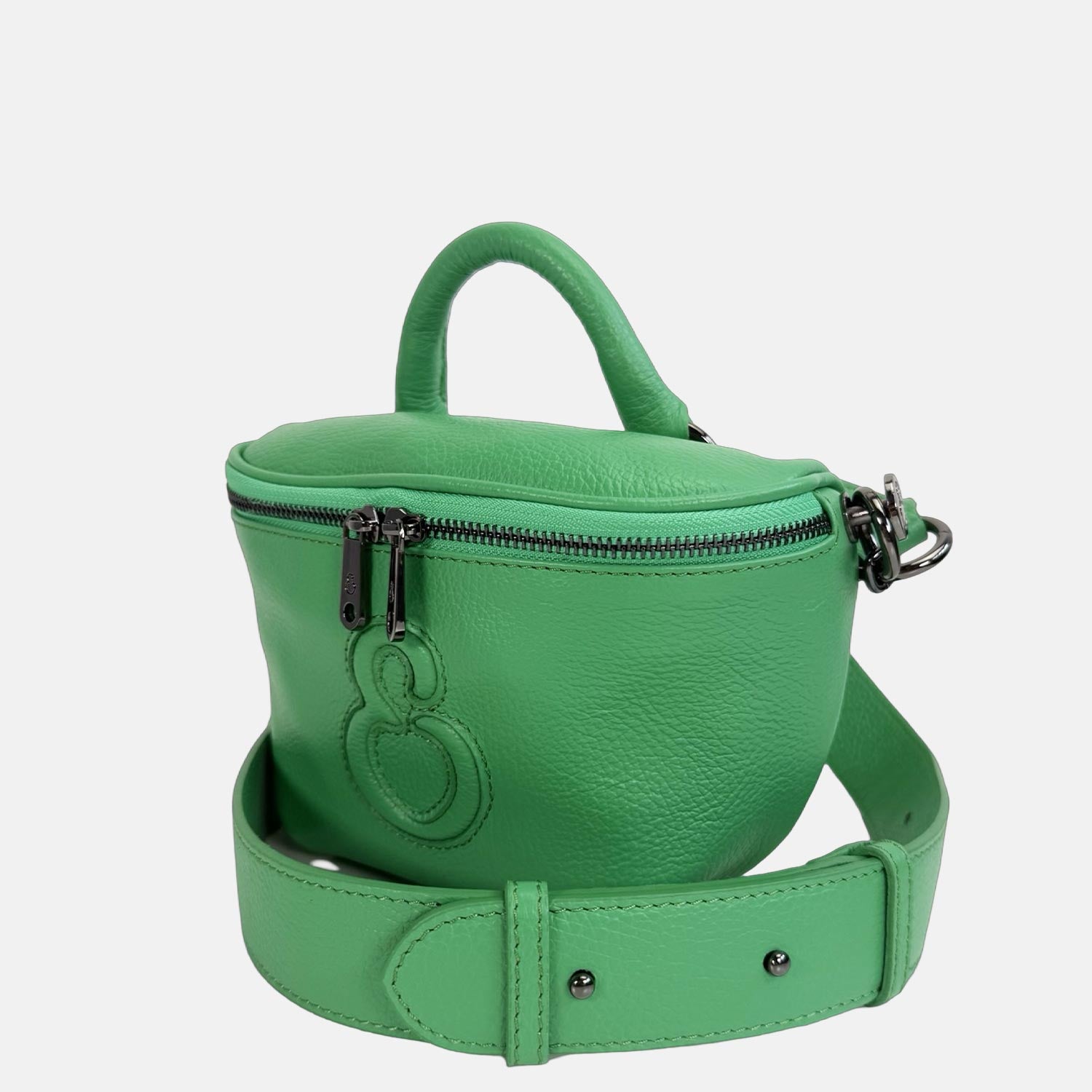 Marsupio Aurora Basilico Pelle Martellata Dark