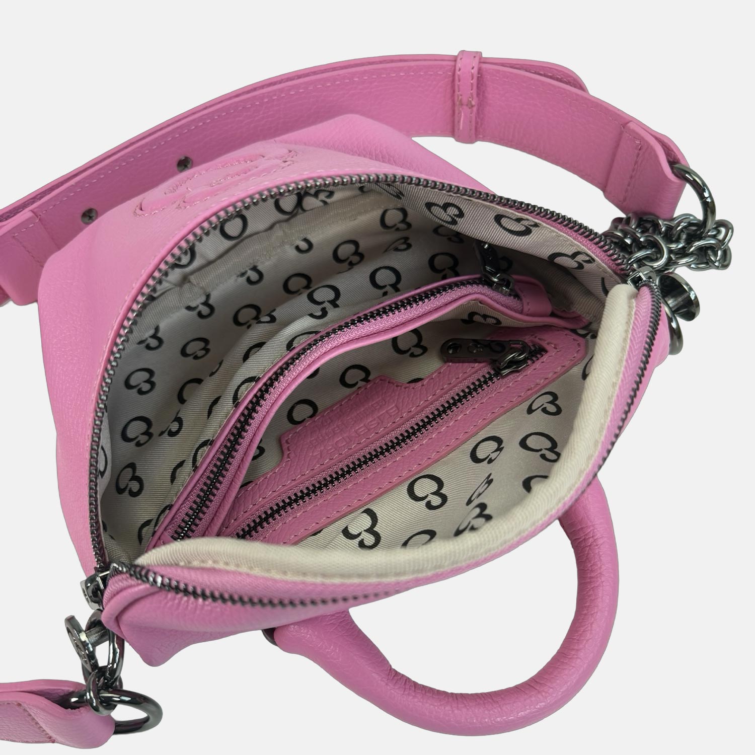 Marsupio Aurora Cotton Candy Pelle Martellata Dark
