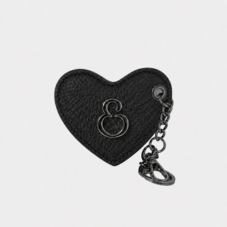 Porta Chiavi Love Nero Pelle Martellata Dark