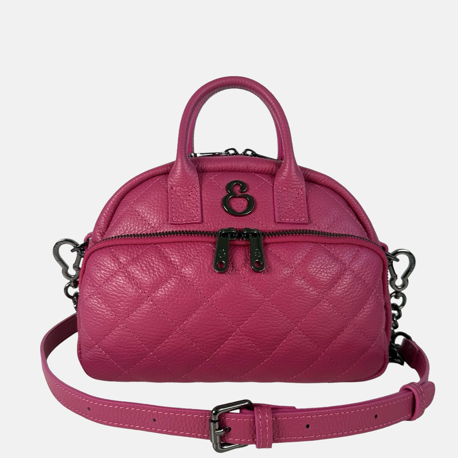 Borsa a mano Benny Lampone Pelle Martellata Dark