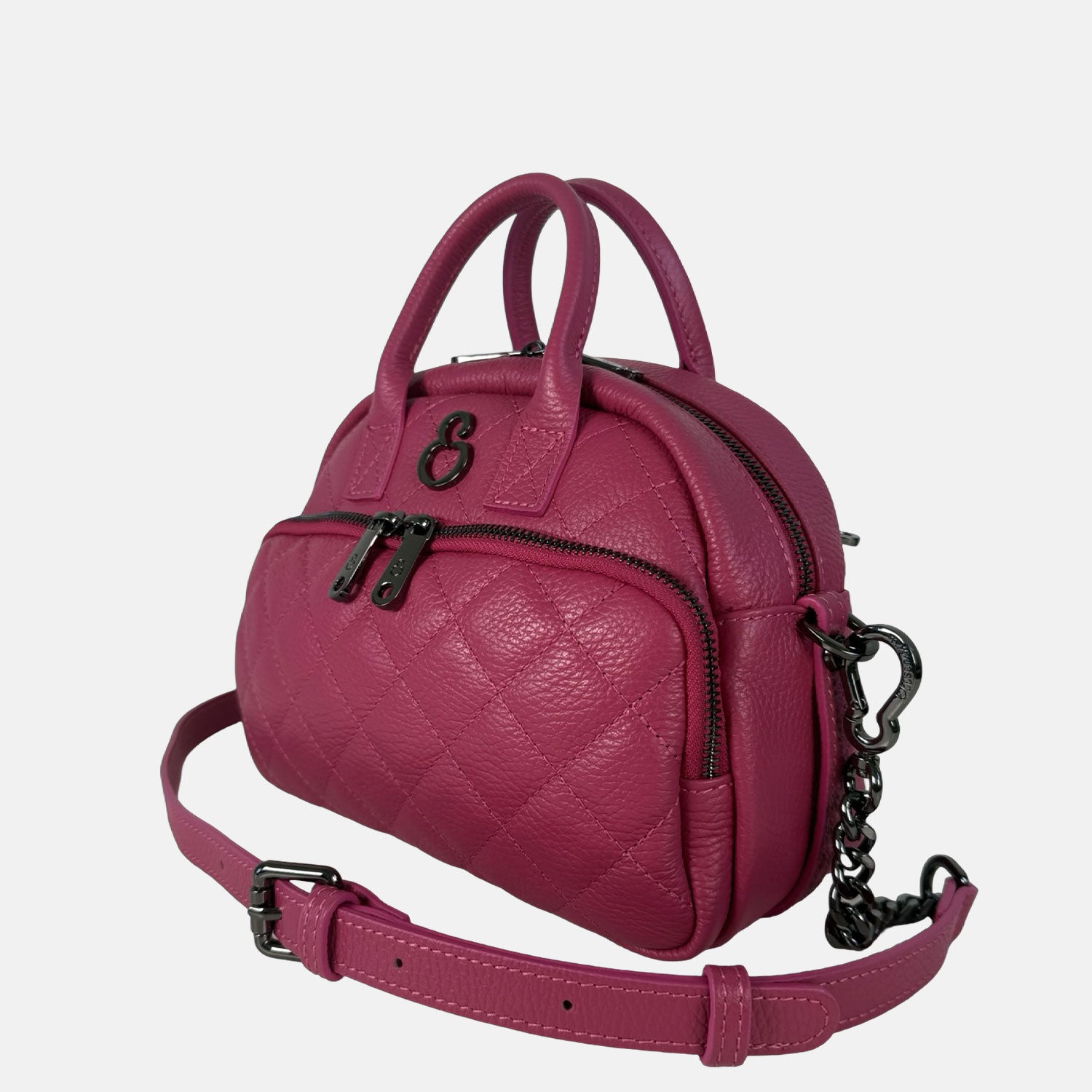 Borsa a mano Benny Lampone Pelle Martellata Dark