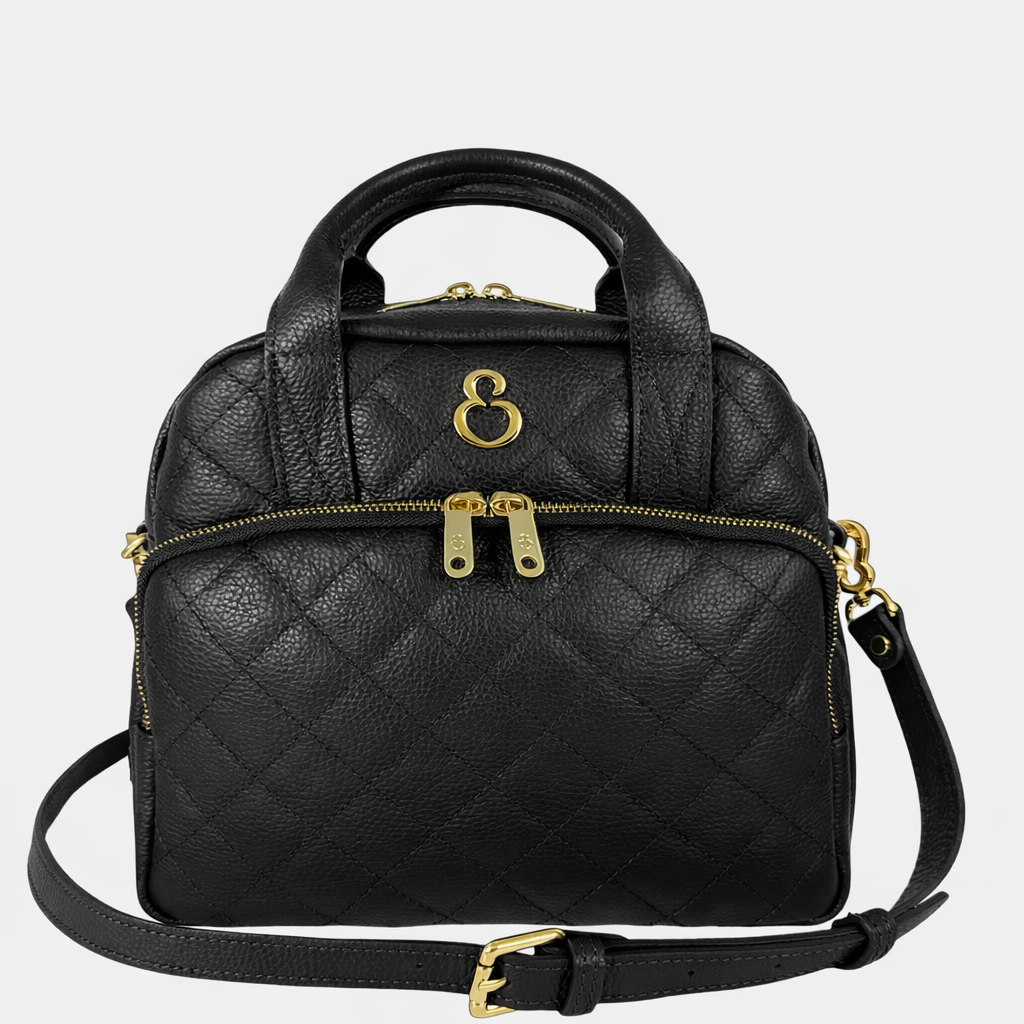 Borsa a mano Megane Matellassè Martellata Nera Pelle Martellata Oro SPEDIZIONE DAL 13/03