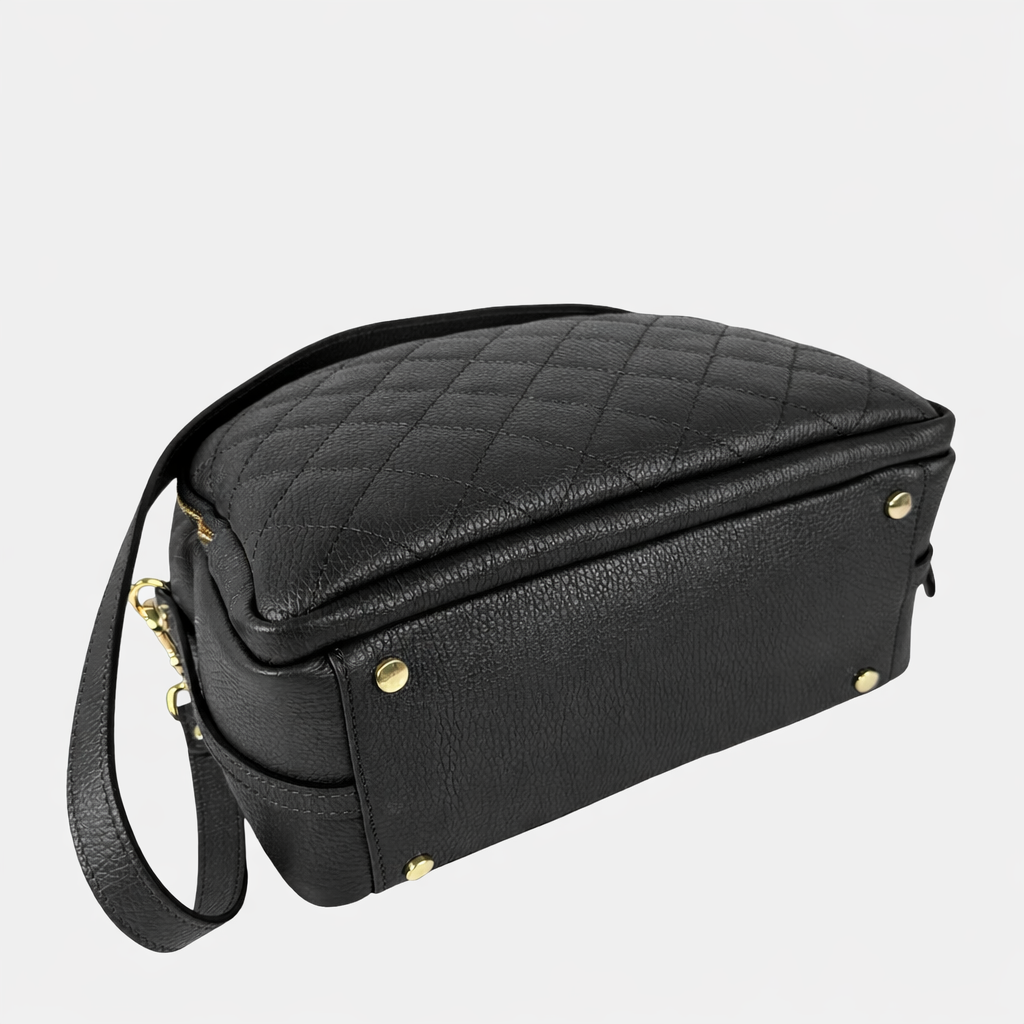 Borsa a mano Megane Matellassè Martellata Nera Pelle Martellata Oro SPEDIZIONE DAL 13/03