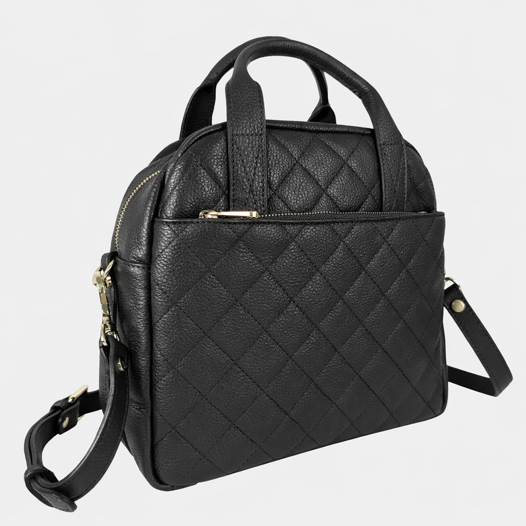 Borsa a mano Megane Matellassè Martellata Nera Pelle Martellata Oro SPEDIZIONE DAL 13/03