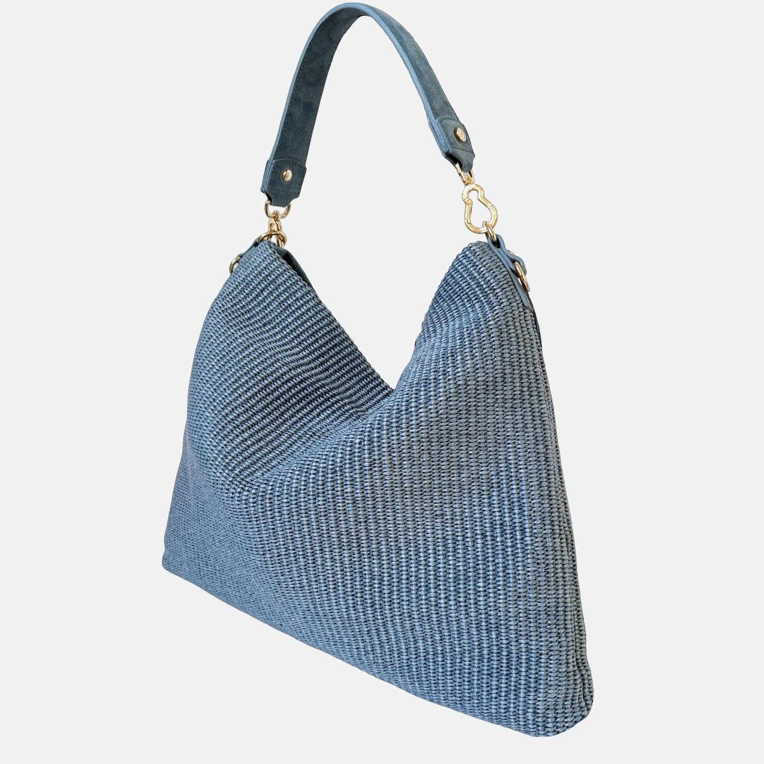 Borsa a spalla Camille Carta Zucchero Pelle Camoscio e Rafia Oro SPEDIZIONE DAL 30/04 - Elisendra®