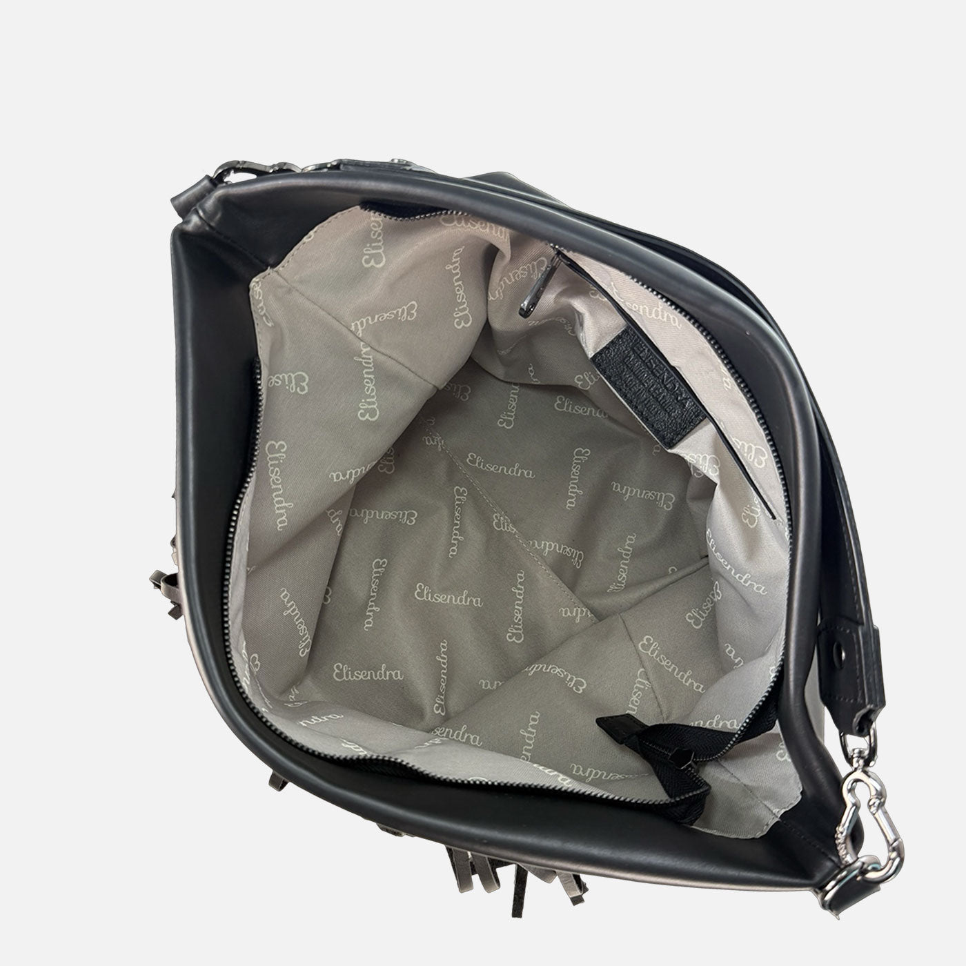 Borsa a spalla Camille Nera Pelle Vitello Dark