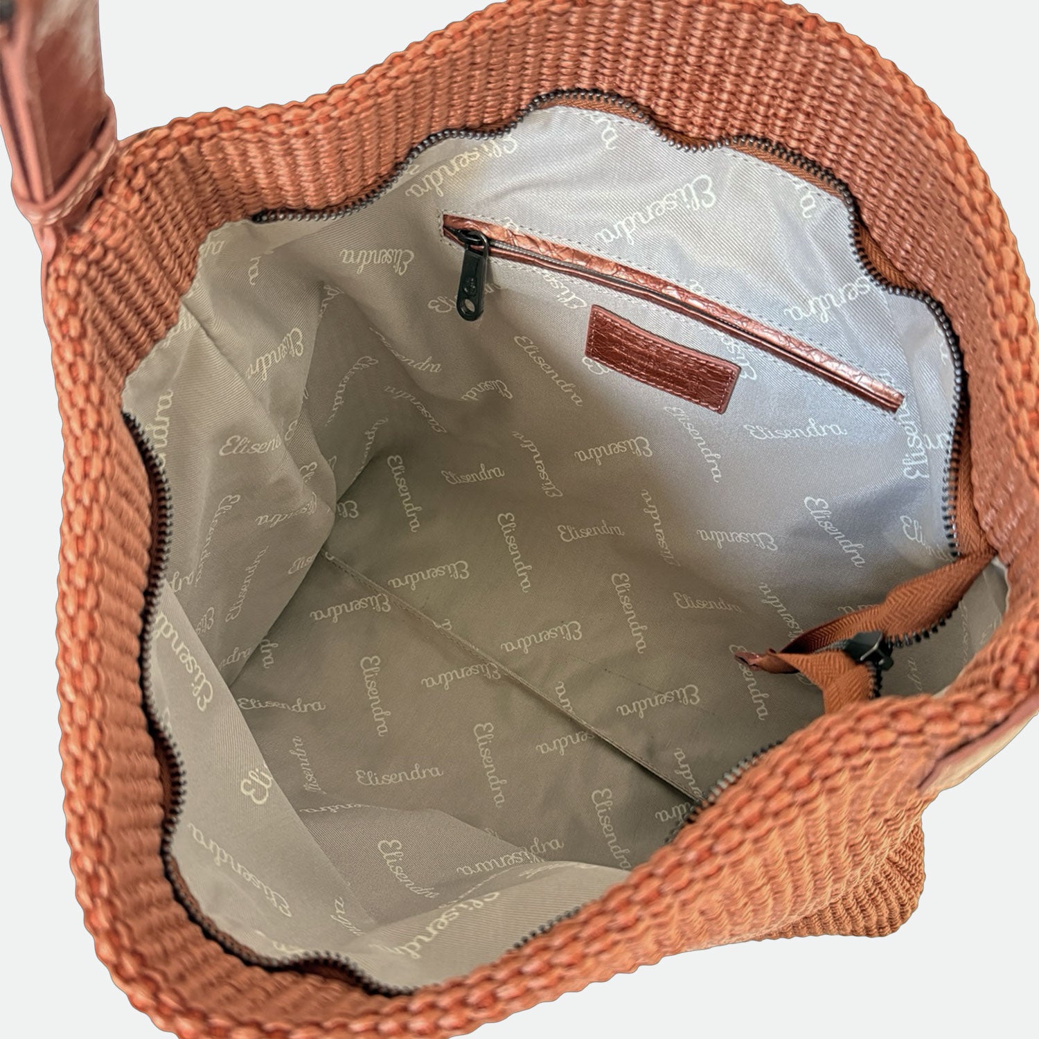 Borsa a Sacca Malibù Ambra Rafia e Pelle Laminata Dark SPEDIZIONE DAL 30/04 - Elisendra®