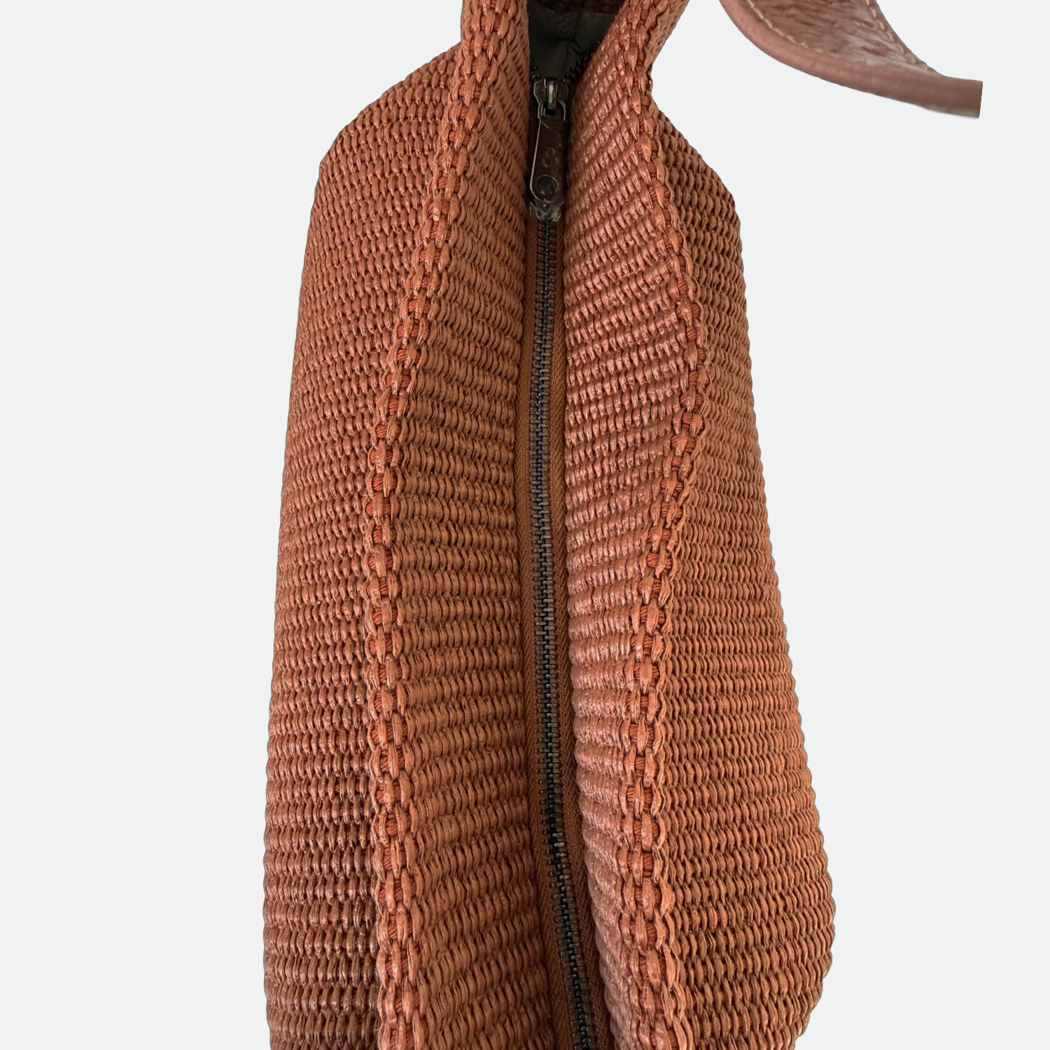 Borsa a Sacca Malibù Ambra Rafia e Pelle Laminata Dark SPEDIZIONE DAL 30/04 - Elisendra®