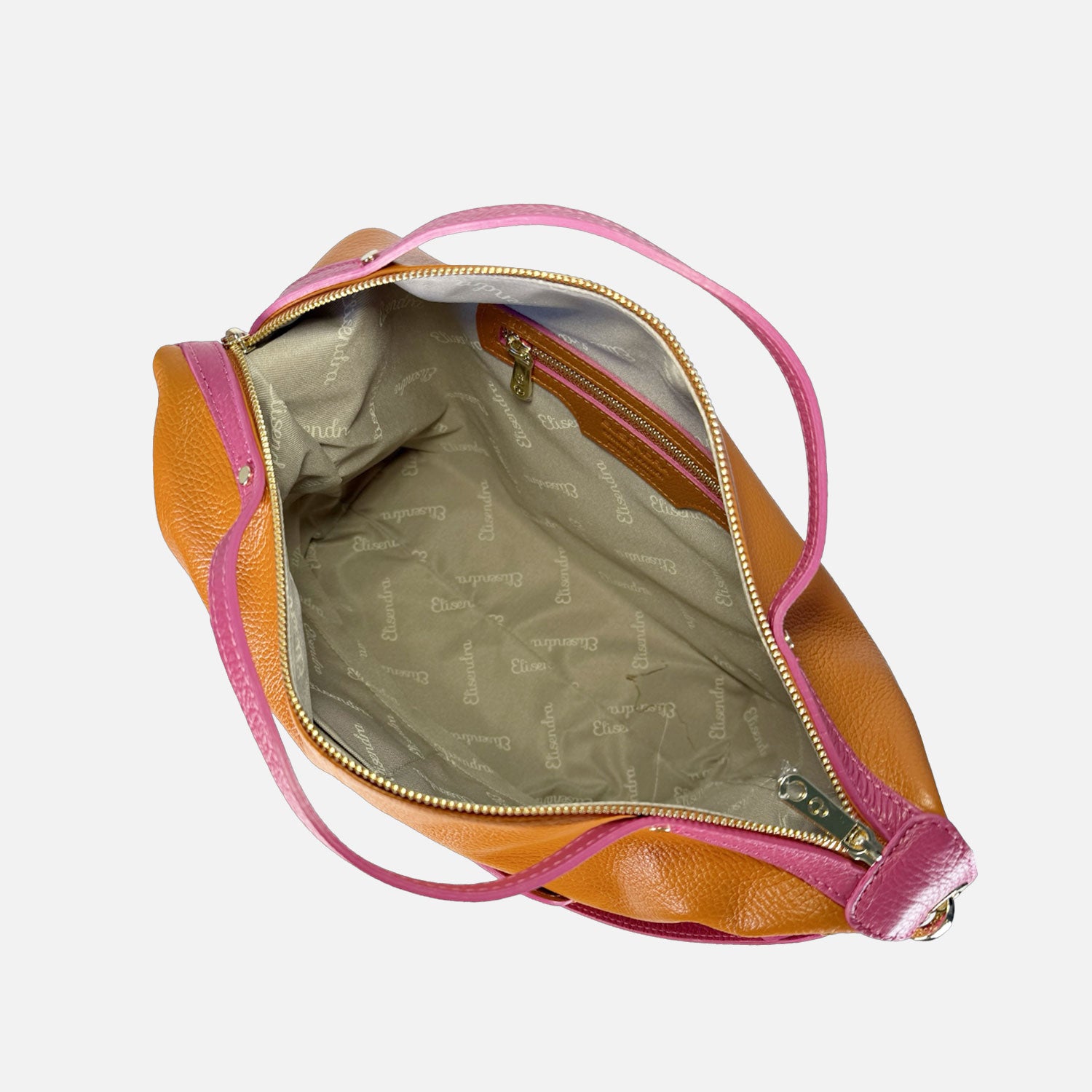 Borsa a mano City Zucca Pelle Martellata Oro