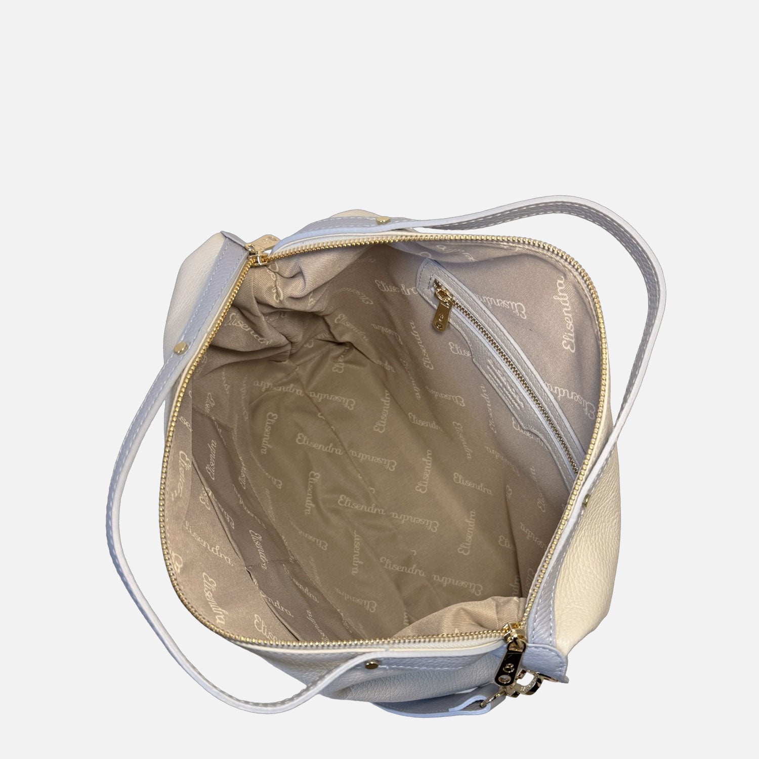 Borsa a mano City Ghiaccio Pelle Martellata Oro