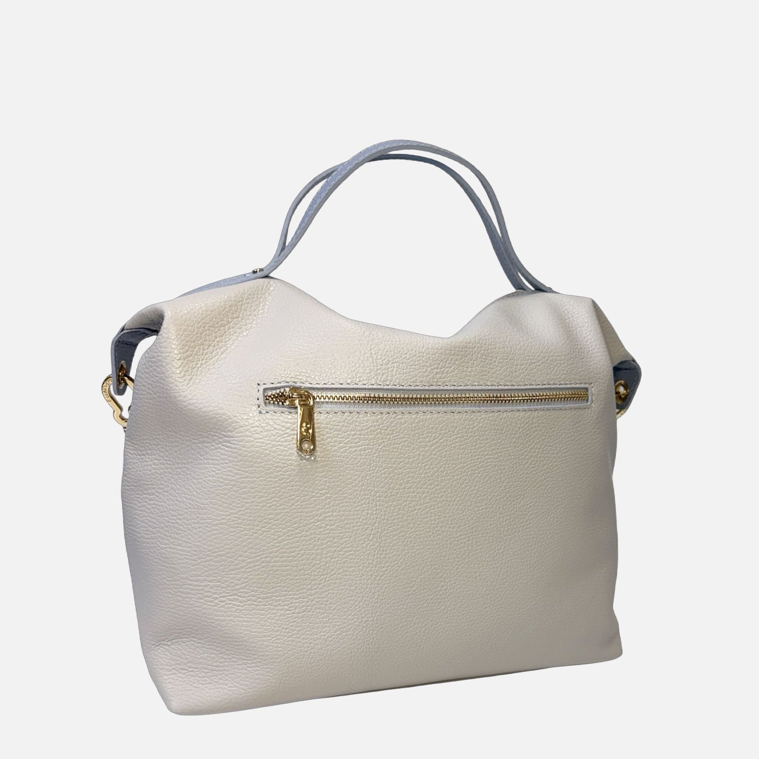 Borsa a mano City Ghiaccio Pelle Martellata Oro