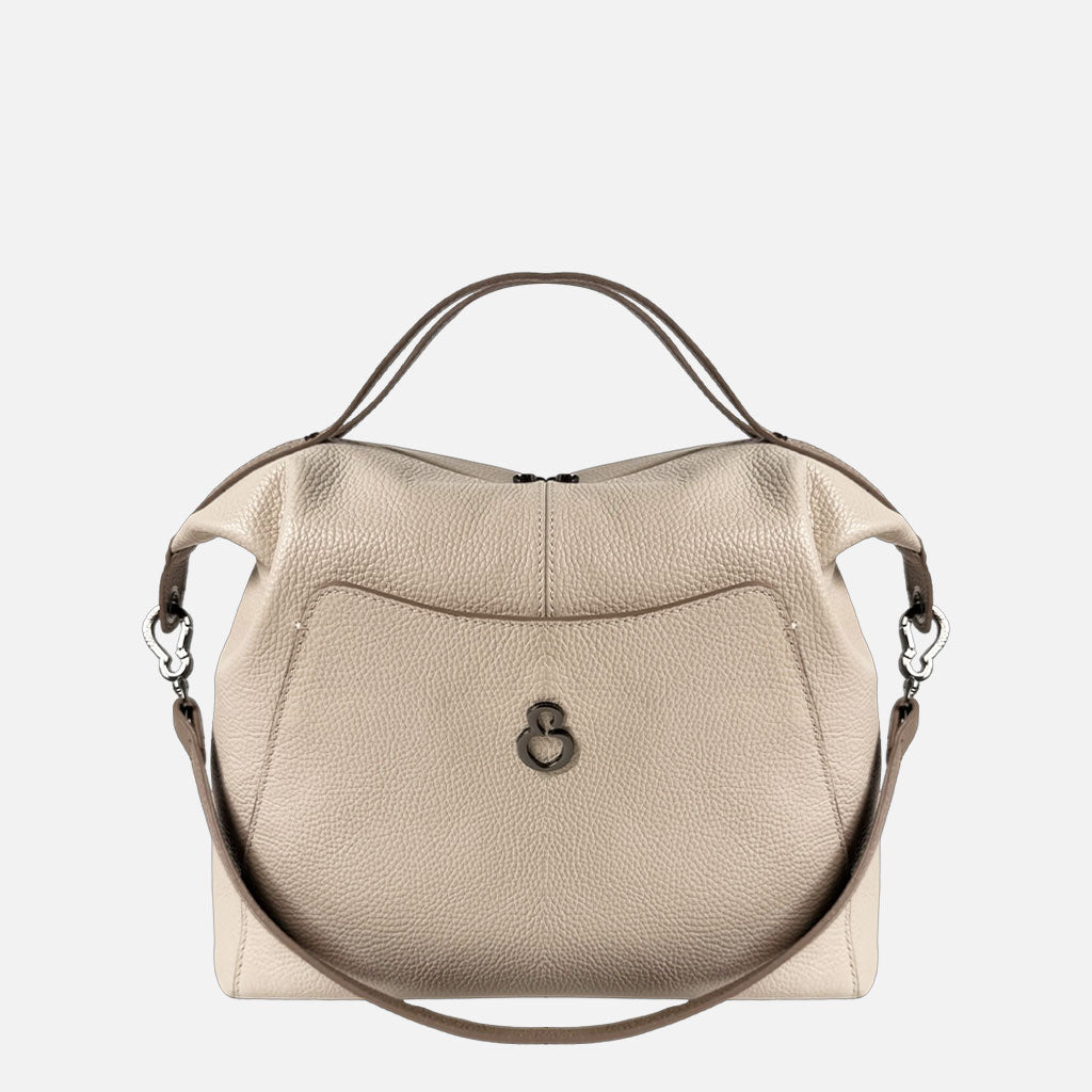 Borsa a mano City Burro Pelle Martellata Dark - Elisendra®