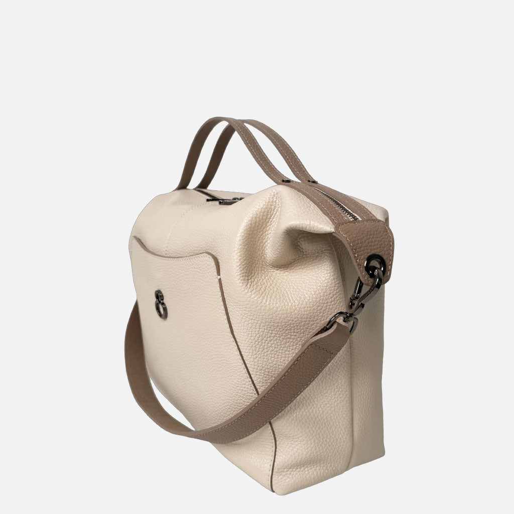 Borsa a mano City Burro Pelle Martellata Dark - Elisendra®