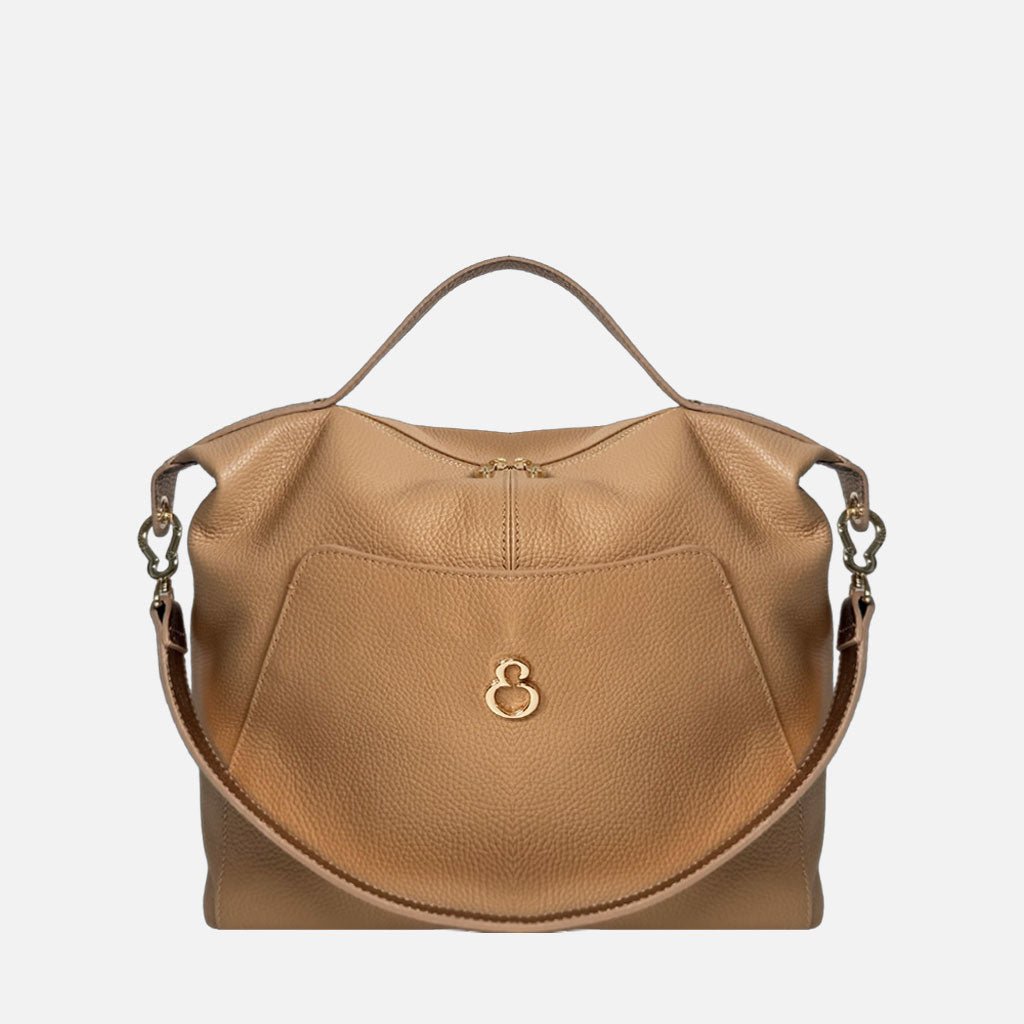 Borsa a mano City Savana Pelle Martellata Oro - Elisendra®