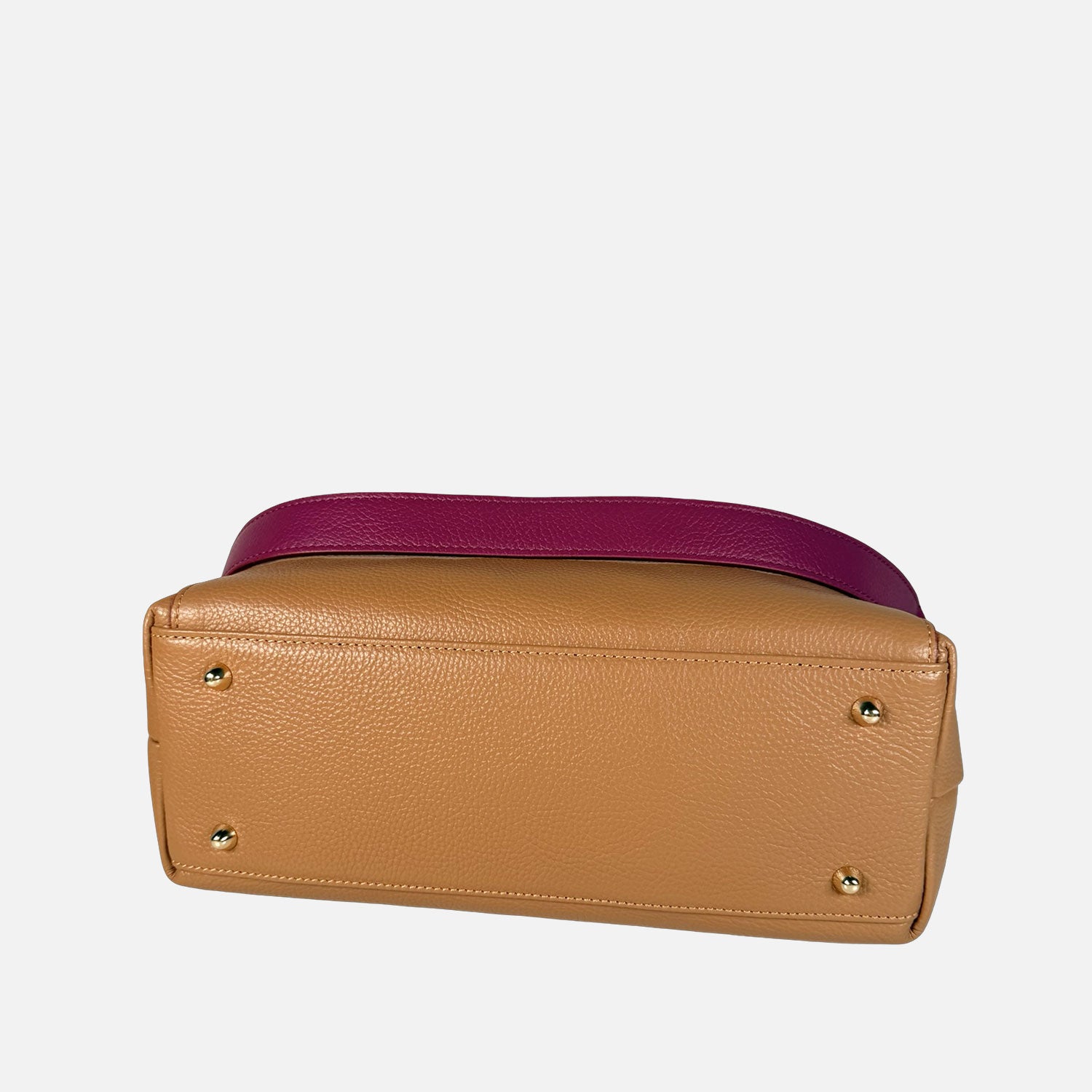 Borsa a mano City Toffee Pelle Martellata Oro