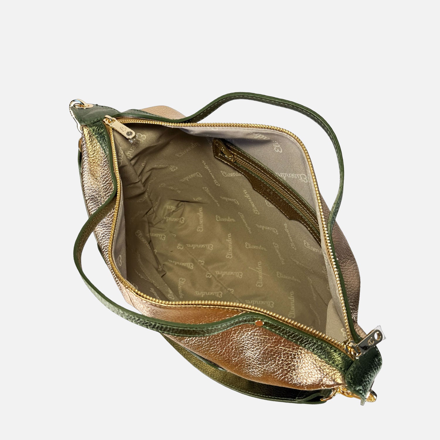 Borsa a mano City Oro Antico Pelle Laminata Oro