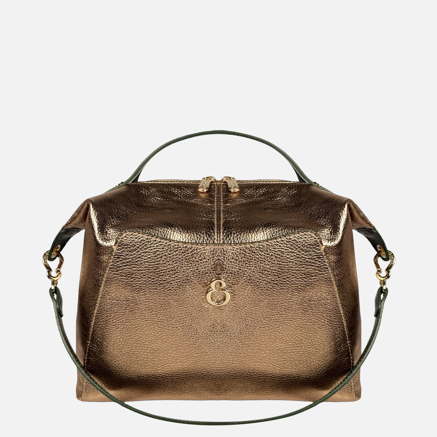 Borsa a mano City Oro Antico Pelle Laminata Oro