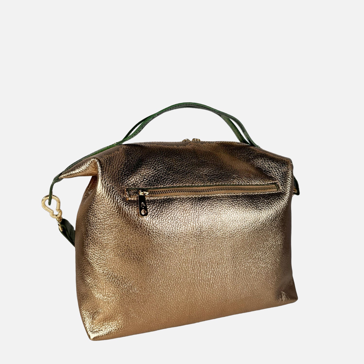 Borsa a mano City Oro Antico Pelle Laminata Oro