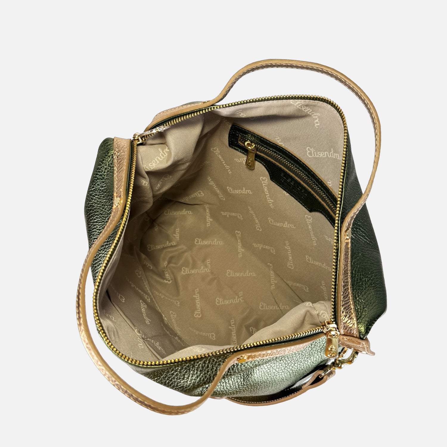 Borsa a mano City Military Shine Pelle Laminata Oro