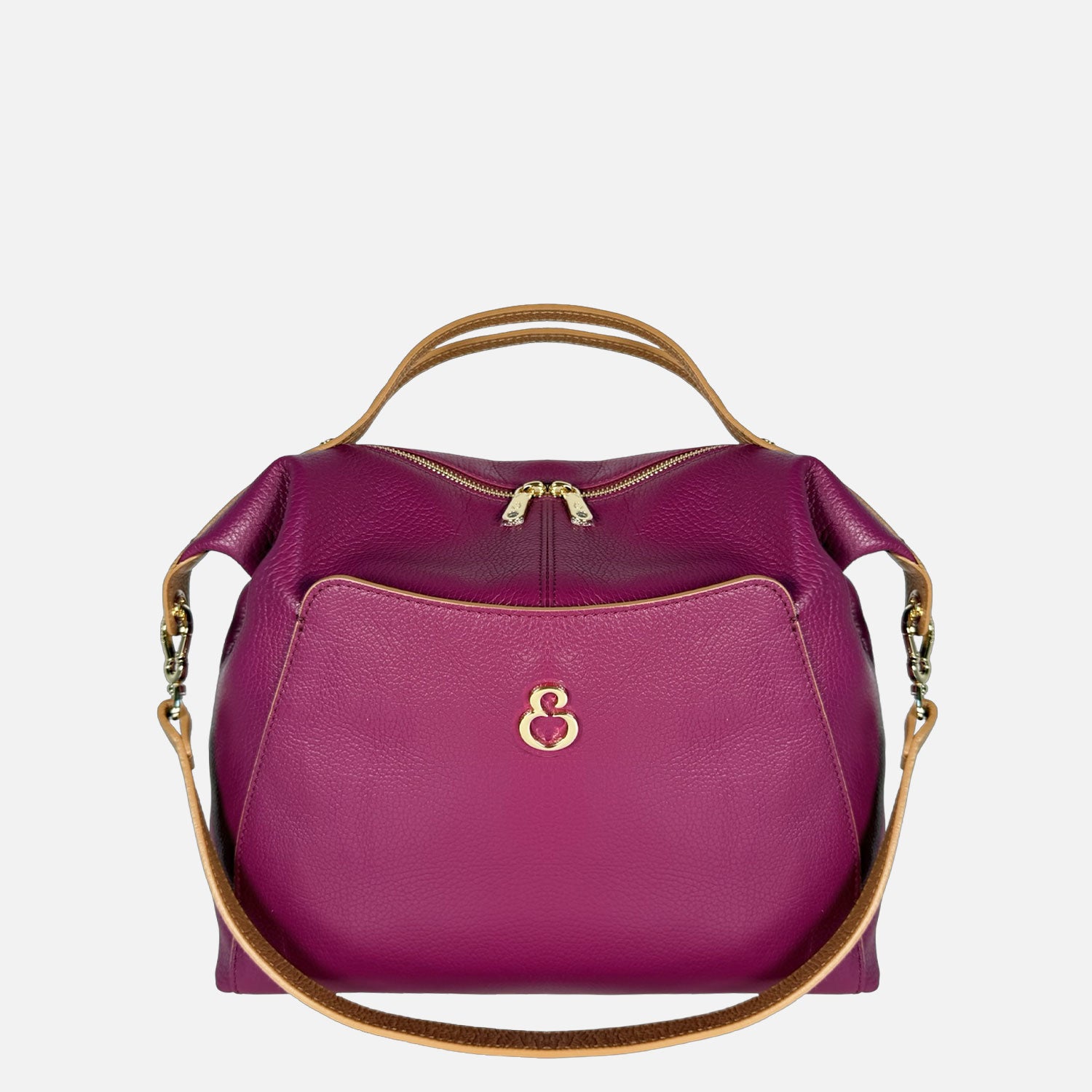 Borsa a mano City Berry Pelle Martellata Oro