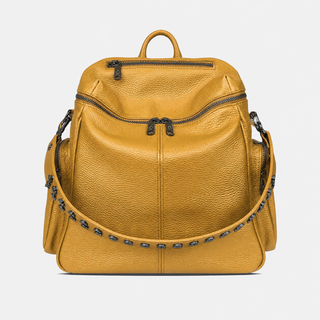 Zaino Saray Curry Pelle Martellata Dark