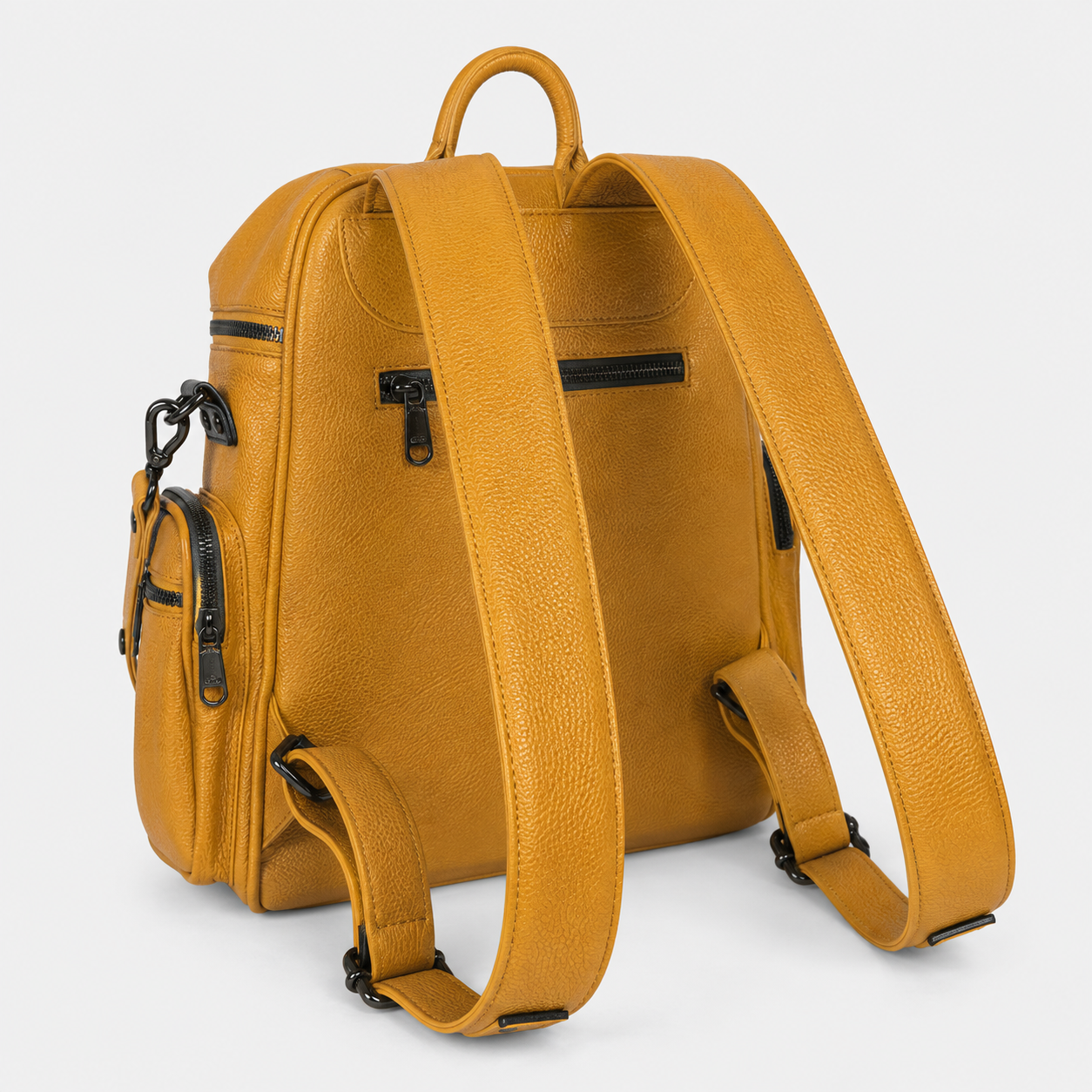 Zaino Saray Curry Pelle Martellata Dark