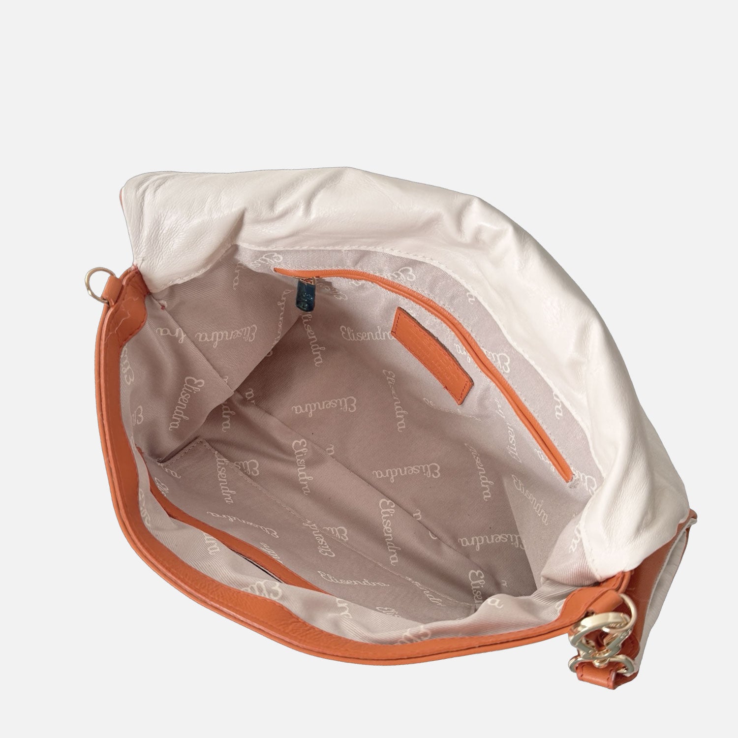 Borsa a mano Giselle Orange Nappa Vitello Oro