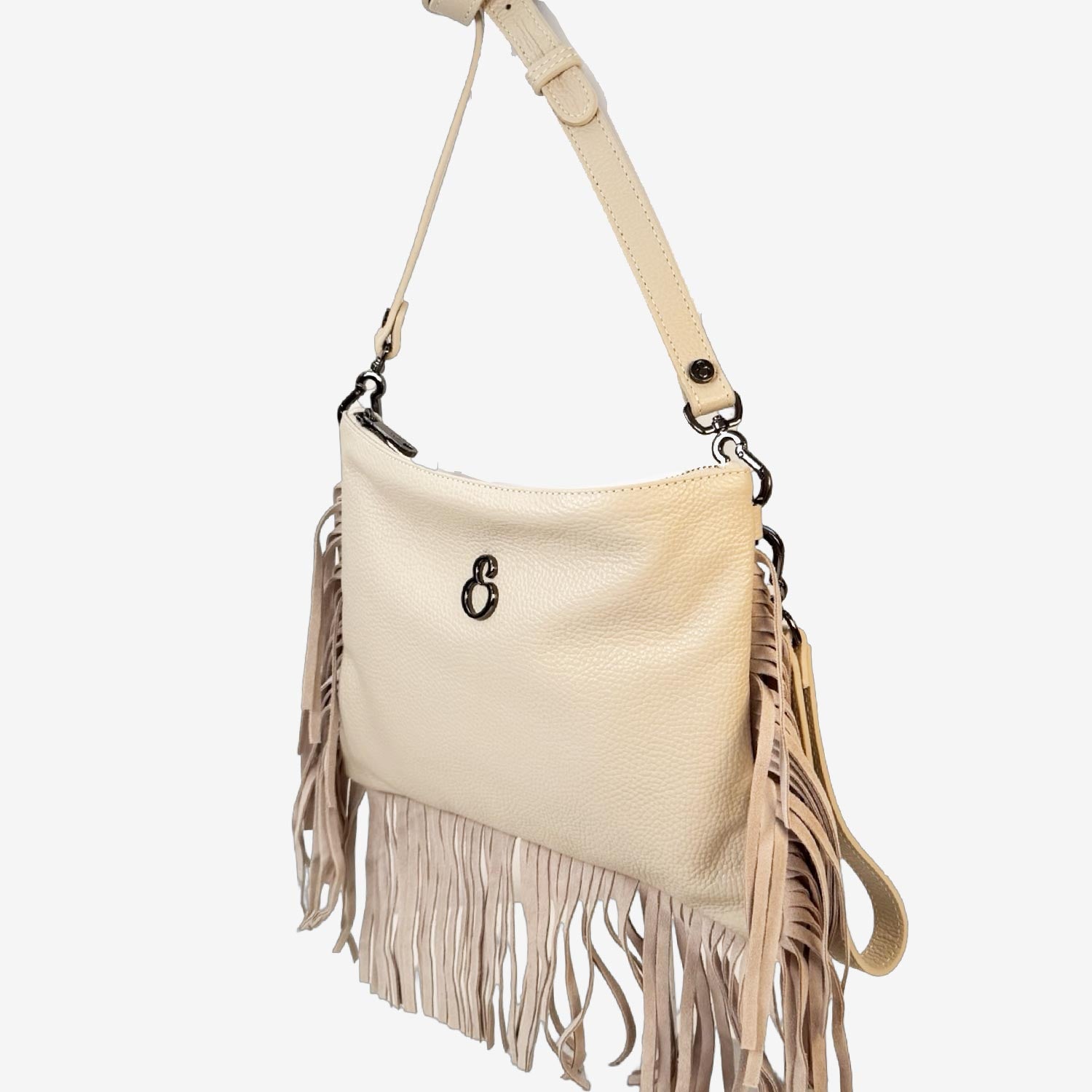 Borsa a mano Grazia Rodeo Burro Pelle Martellata e Suede Dark