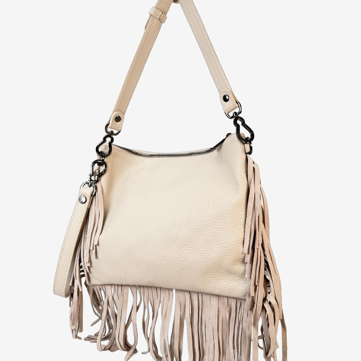 Borsa a mano Grazia Rodeo Burro Pelle Martellata e Suede Dark
