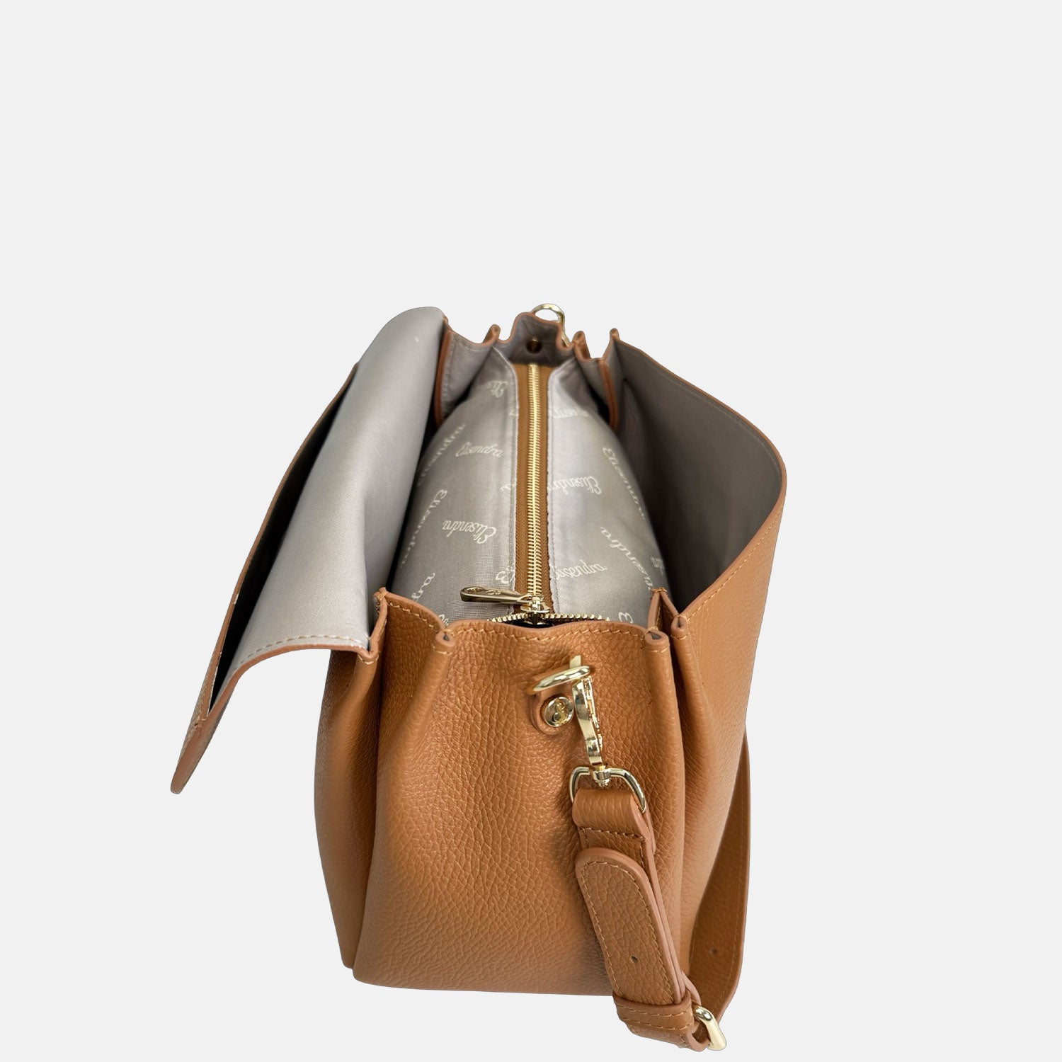 Borsa a spalla Allegra Sahara Pelle Martellata Oro