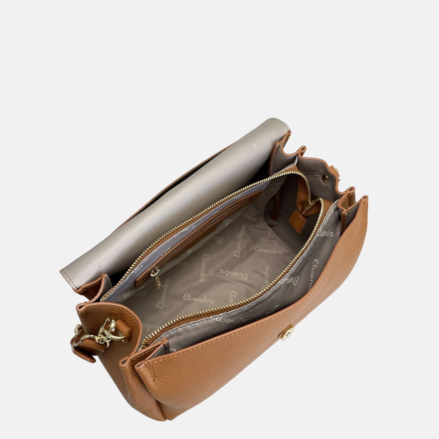 Borsa a spalla Allegra Sahara Pelle Martellata Oro