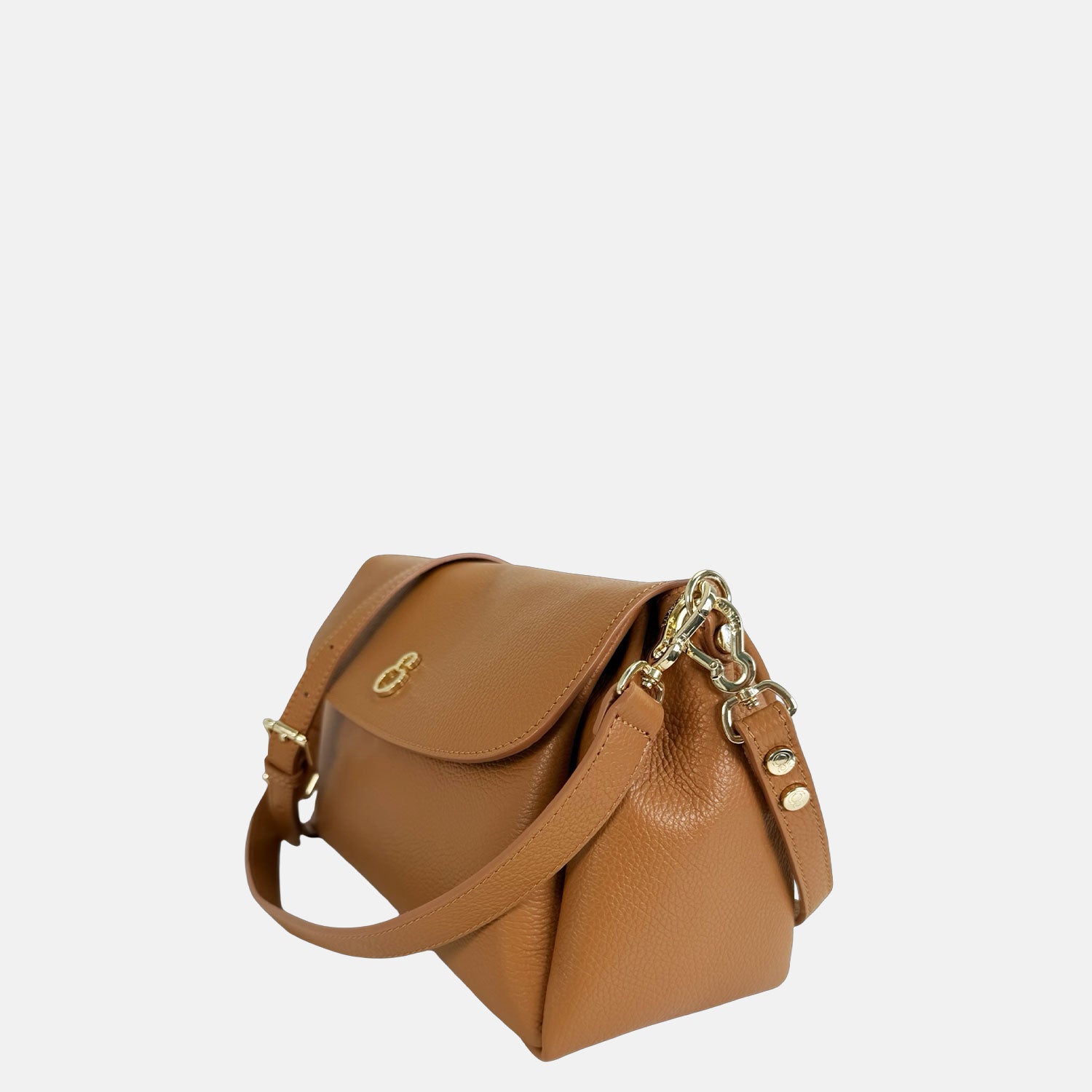 Borsa a spalla Allegra Sahara Pelle Martellata Oro