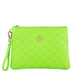Grazia Verde Acido – Pochette – Pelle Matelassé