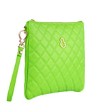 Grazia Verde Acido – Pochette – Pelle Matelassé