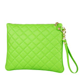 Grazia Verde Acido – Pochette – Pelle Matelassé
