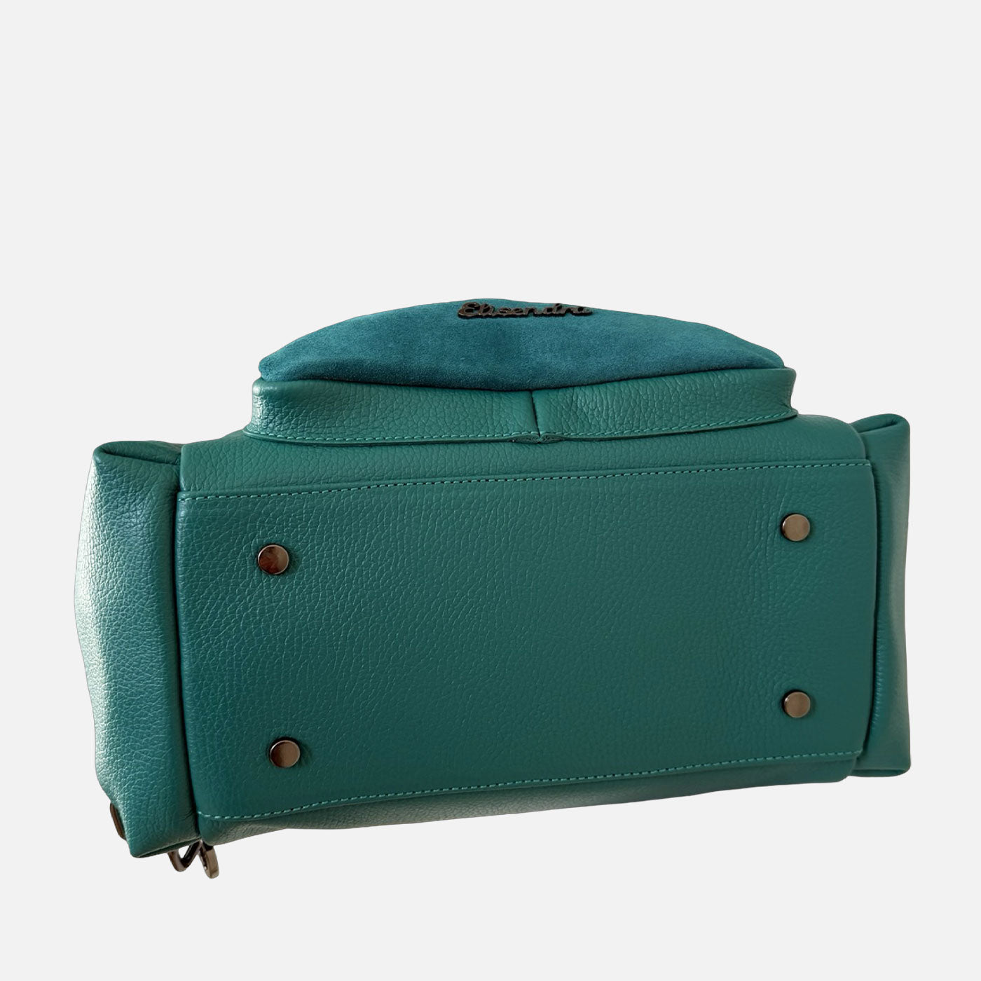 Zaino Kenya Pavone Pelle Martellata e Camoscio Dark