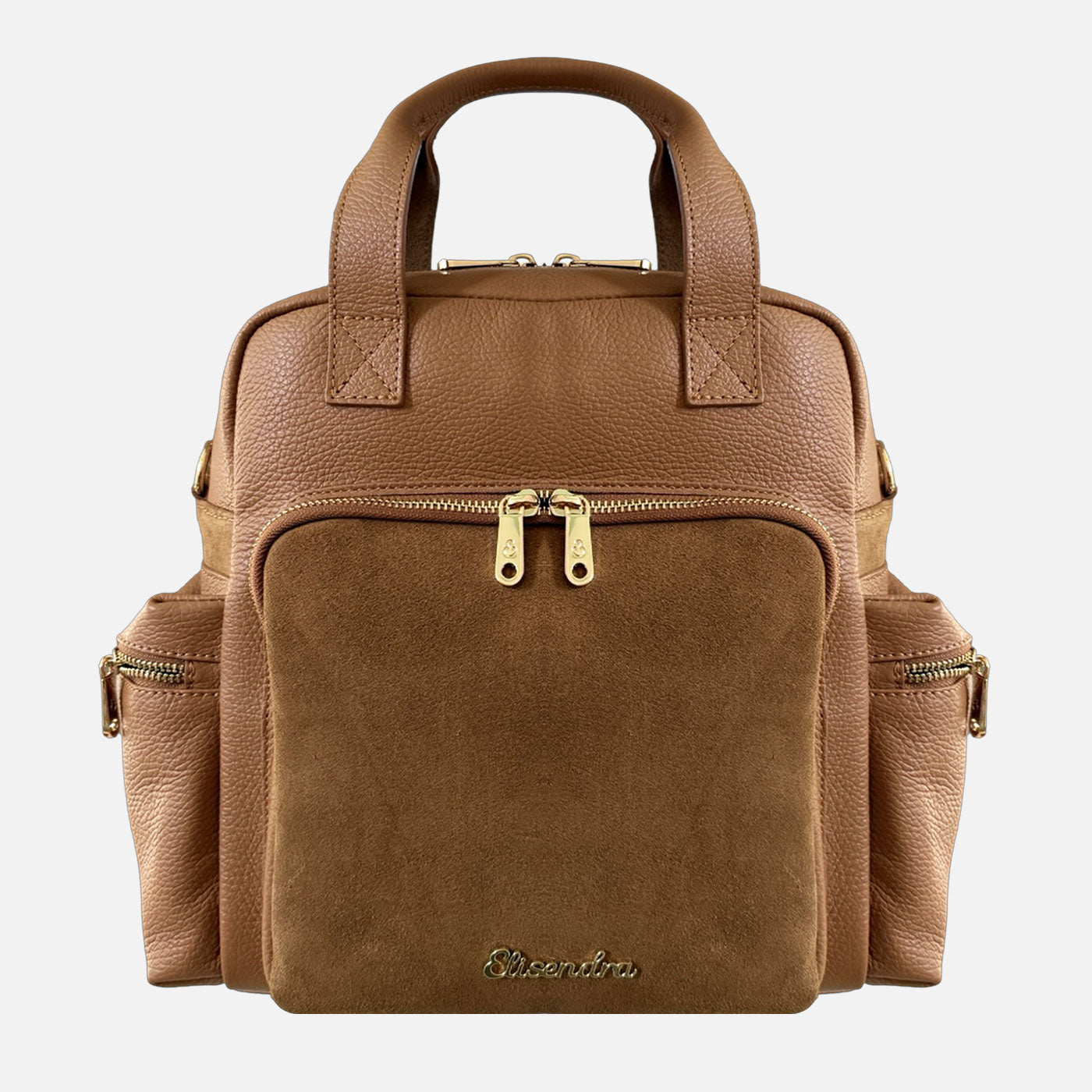 Zaino Kenya Toffee Pelle Martellata e Camoscio Oro