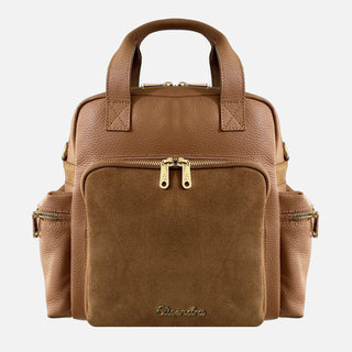 Zaino Kenya Toffee Pelle Martellata e Camoscio Oro