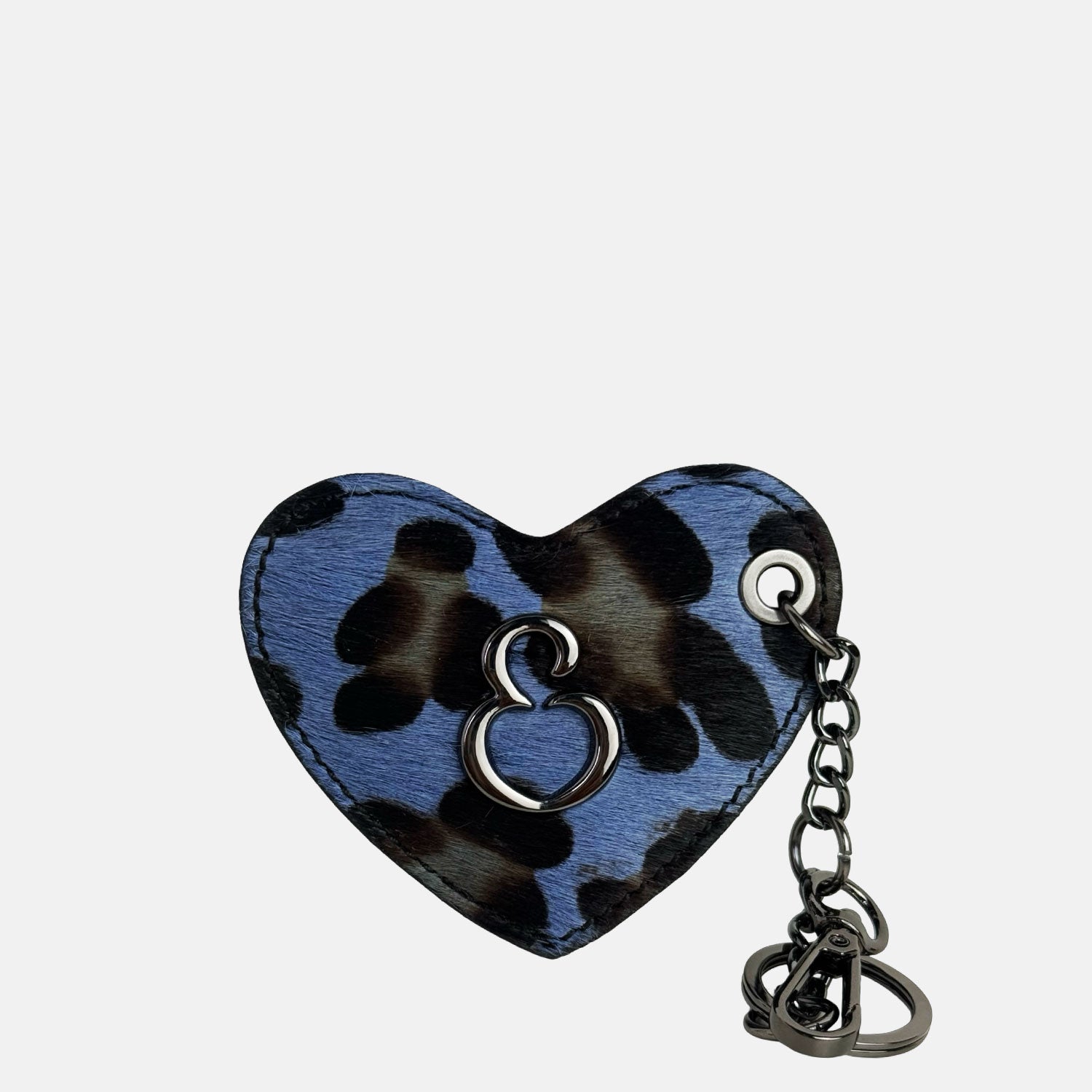 Porta Chiavi Love Nero Cavallino Blu Dark