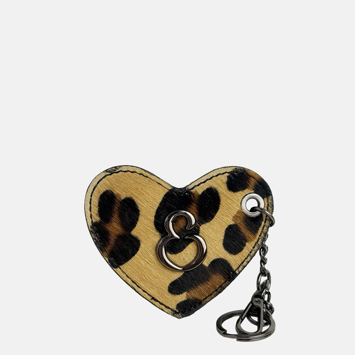 Porta Chiavi Love Nero Cavallino Leopardato Dark